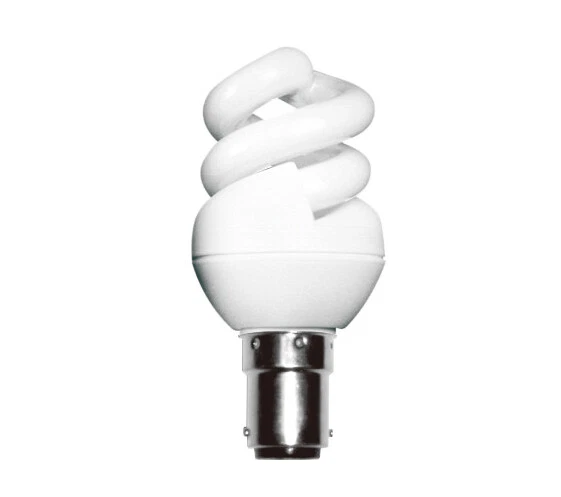 5w 25w Small Bayonet B15 CFL Mini Spiral Light Bulb Warm White 25 Watt Equiv