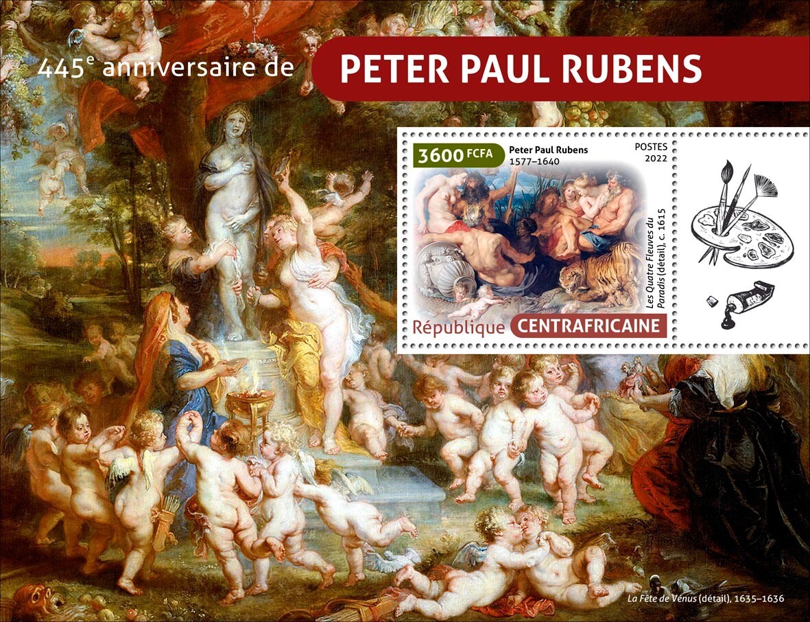 Peter Paul Rubens Paintings Art MNH Stamps 2022 Central African