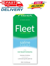 Fleet Laxatives, Saline Enema for Adult Constipation Relief 4.5 fl oz, 2 Bottles