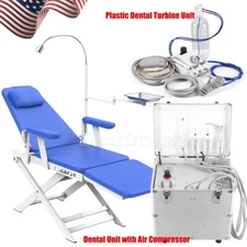 Portable Dental Mobile Delivery Unit Rolling Case Air Compressor 4Holes /Chair