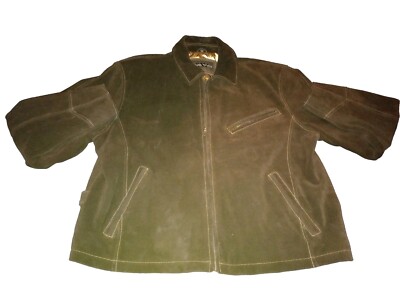 South Wind Men's 100% Guinuine Leather Motorcycle Jacket Size L Coat Harley 