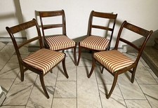 1 Set 4 Biedermeier Stühle Antik,neue Polster