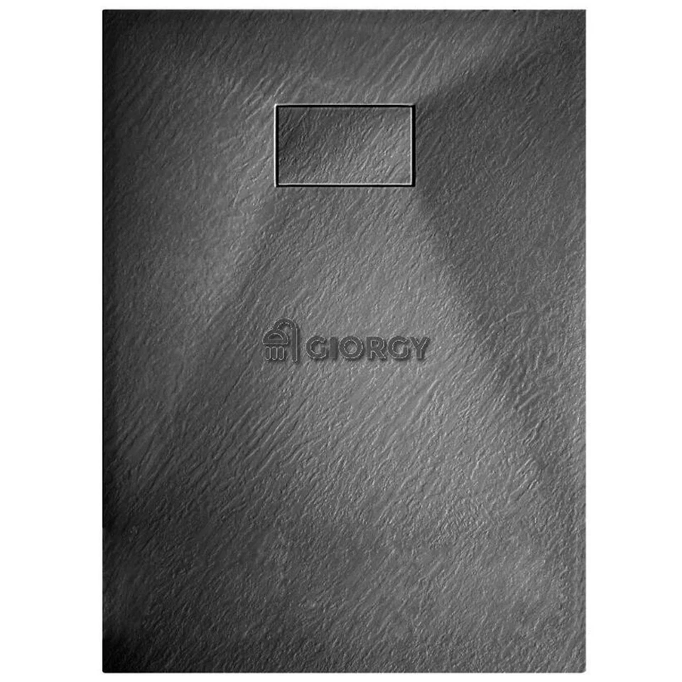 Receveur de douche SMC en fibre de verre effet pierre avec bonde inclus H. 2.6 - Photo 2/4