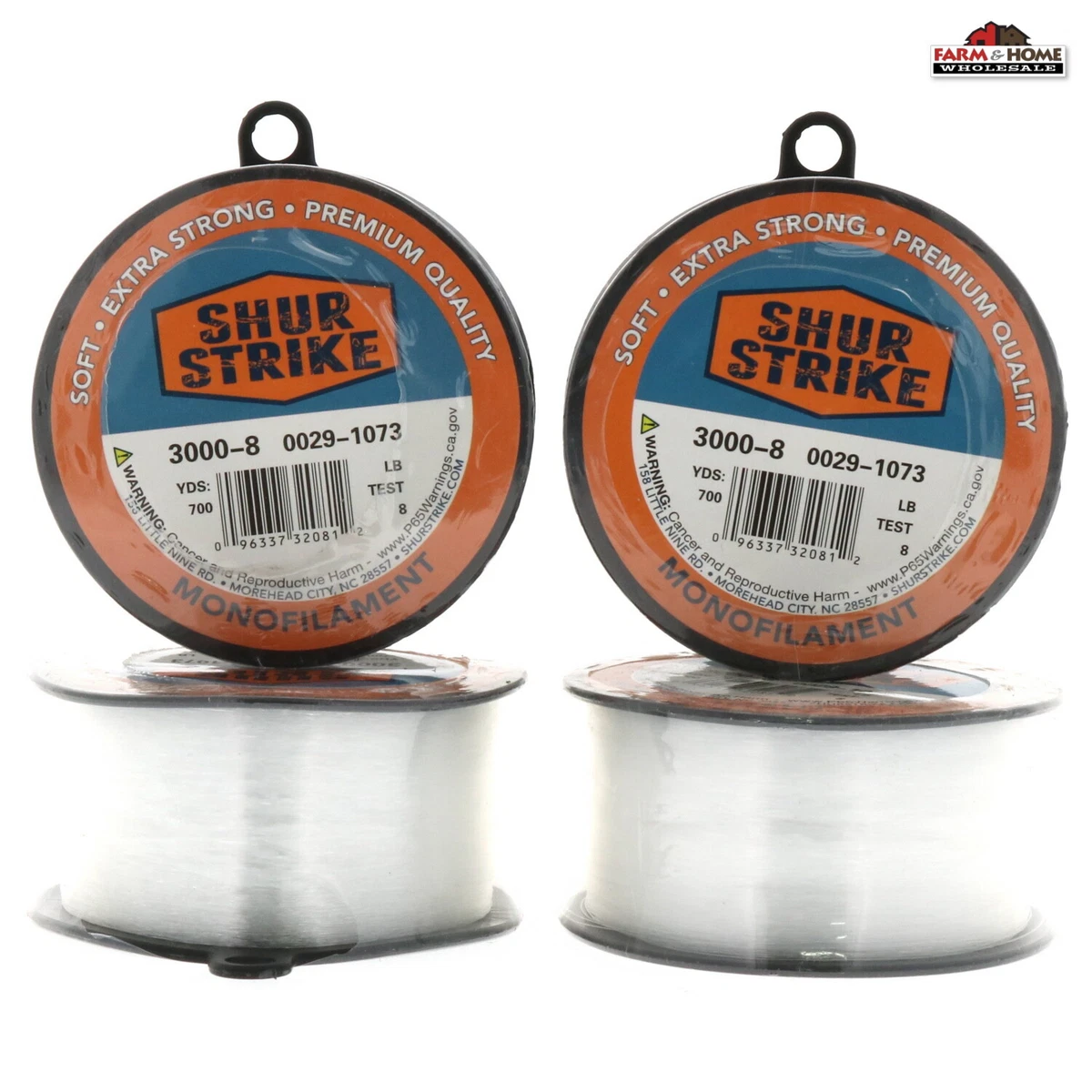 (4) Mono Fishing Line 8lb Test 700 Yards ~ New