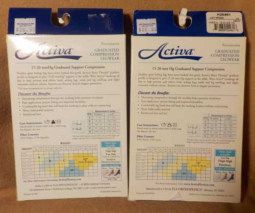Two Pair of Activa Knee High Socks for Women, size small - Picture 2 of 3