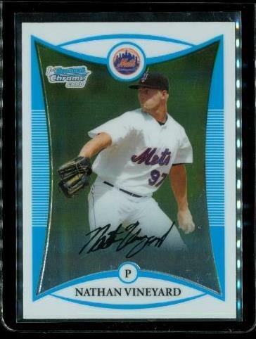 2008 Bowman Chrome Prospects Baseball Card BCP174 NATHAN VINEYARD New York Mets - Picture 1 of 2