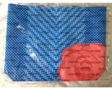 Lancome Blue tote shopping bag reversible red inside Brand New coral Rose New