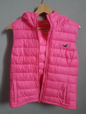 Piumino smanicato HOLLISTER donna con cappuccio taglia M | eBay
