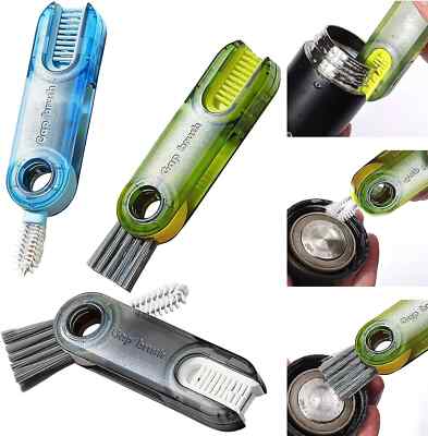 3 in 1 Multipurpose Bottle Gap Cleaner Brush,3 Pack Cup Cover Cup Cleaning Brush