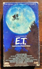 E.T. The Extra Terrestrial Movie VHS Video Tape 1988 Vintage Green Flap Cassette