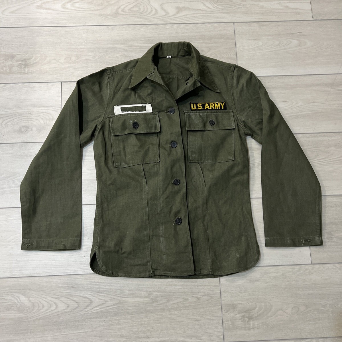 Vintage WWII US Women's Army HBT Uniform Jacket Shirt Vintage WWII US Women's Army HBT Uniform Jacket Shirt
