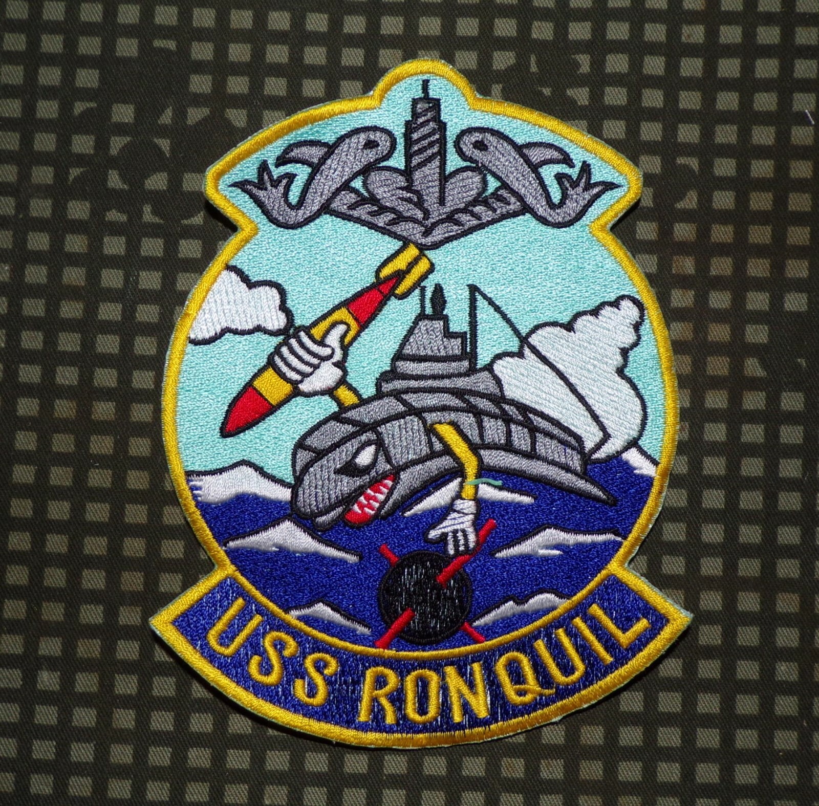 US Navy USS Ronquil SS 396 Submarine Embroidered Full Color Patch | eBay