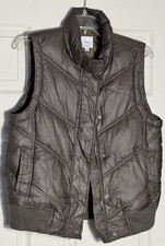 Vintage Gap Womens Size M Full Zip Puffer Vest Jacket Brown