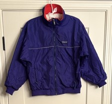 Vintage Patagonia Kids Sz 12 Fleece Lined Jacket Purple