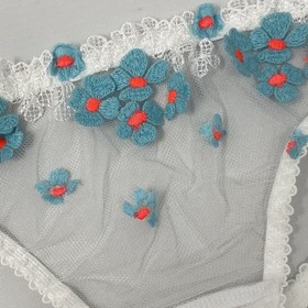 Agent Provocateur Bethanie White Blue Brief AP3 Medium NWT