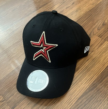 New Era Red Star Logo Baseball Cap Hat Black Men’s One Size Astros