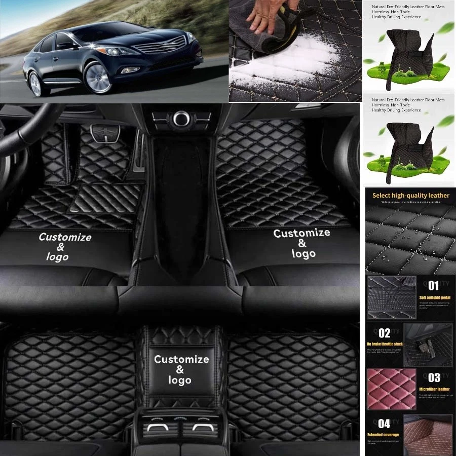 For Hyundai Azera Car Floor Mats Custom Luxury Waterproof Auto Liners Carpets Foto 4 de 4