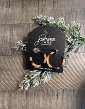 Jasmine Lane Tortoise Shell Boho Hoop Earrings