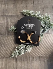 Jasmine Lane Tortoise Shell Boho Hoop Earrings