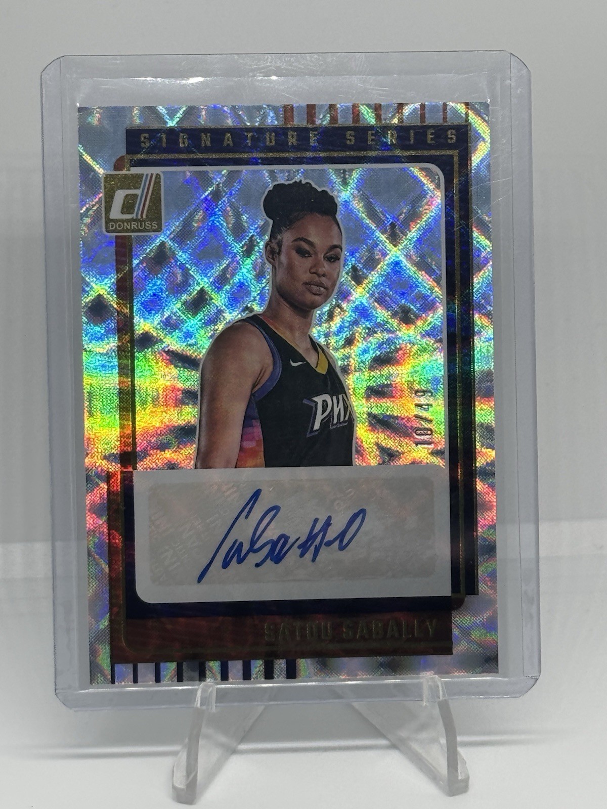 2025 WNBA Donruss  Satou Sabally Signature Series Auto Foil /49 Mercury SS-STB