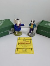 Royal Doulton / Beswick Rupert Bear Series- Bill Badger & Edward Trunk Figurines