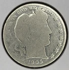 1905 S Barber Half Dollar ~ 90% Silver ~ Brilliant U.S. Coin ~ B3297