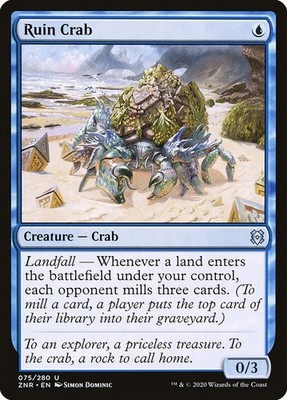 Ruin Crab NonFoil Zendikar Rising 75 NM MTG