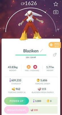  POKEMON GO - Shiny Blaziken *Legacy Move: Blast Burn* 