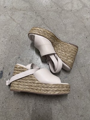 Paloma Barcelo Clama Espadrille Sandals Glacial Beige 39 NWOB $375