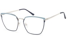 CAPRI OPTICS DICAPRIO DC359 EYEGLASSES 52-16-140 BLUE/SILVER WITH SOFT CASE