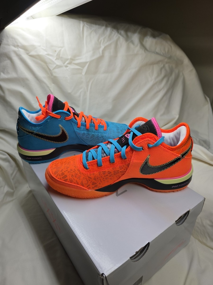 LeBron NXXT Gen オレンジ、ブルー Basketball Shoes Nike Zoom Lebron NXXT Gen Ampd Mineral Blue