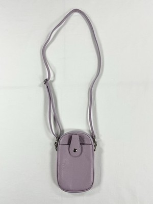 New Bee Leather Co Ava Lavender Pebble Crossbody Bag Small Phone Purse Wallet