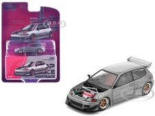 PANDEM CIVIC EG6 RHD RAW METAL 1/64 DIECAST MODEL CAR BY POP RACE PR64-PRE018