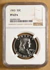 1963 Proof Franklin Silver Half Dollar NGC PF67 Star