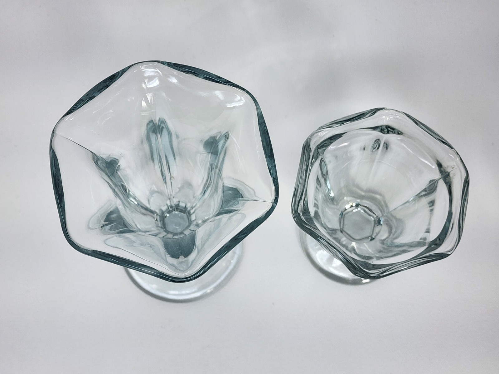 Premium Glass Tulip Sundae Ice Cream Bowl, Set of 2, Medium and Small