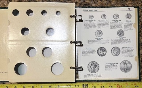 Littleton United States Type Coins 6 pages w/gold page Album 1793 & sleeve RARE