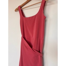 Aritzia Wilfred Mini Wrap Dress Jersey Saturn Brick Red Knit Size XS