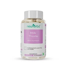 Neuherbs Milk Thistle 800mg | Liver Detox | 60 Capsules with 80% Silymarin