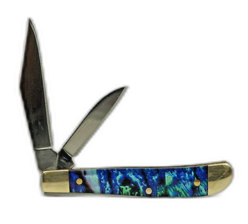 NEW COLORS! - EAGLE EDGE Pocket Knife, Small Peanut Style - TWO Blade, 2.75" - Picture 47 of 70