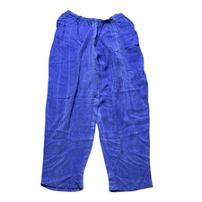 Vintage purple Silk Pull on wide leg pants Medium