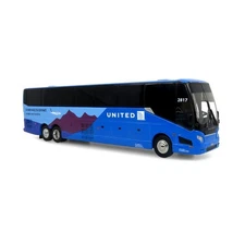 Iconic Replicas 87-0382 1:87 Landline/United Airlines Prevost H3-45 Coach
