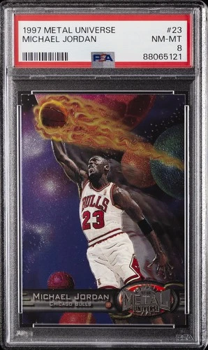 1997 METAL UNIVERSE #23 MICHAEL JORDAN PSA 8