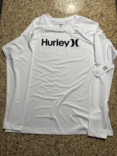 Hurley Men’s Large White Long Sleeve Shirt UPF 50+ Brand New. - Picture 3 of 5