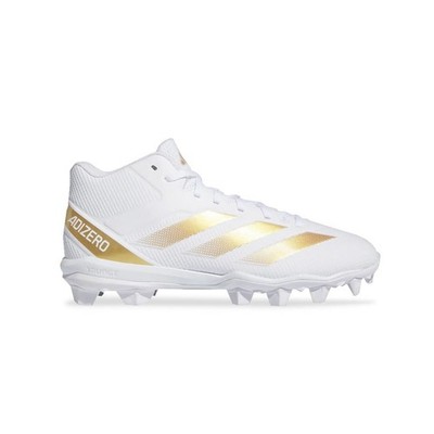 NEW! Adidas Adizero Impact.2 Men Wite/ Gold Football Cleats Sz 12 IF5106 Adidas Adizero Impact.2 IF5106 Mens 11 White Gold Molded  main image 3