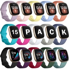 15 Pack Compatible with Fitbit Versa 4Versa 3 BandsSenseSense 2 Bands,Soft