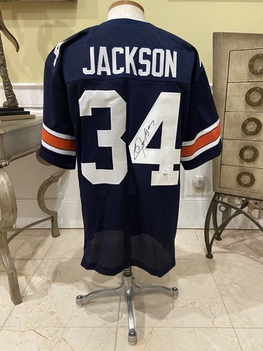 Bo Jackson Auburn Tigers Signed Football Large Jersey  (JSA) COA