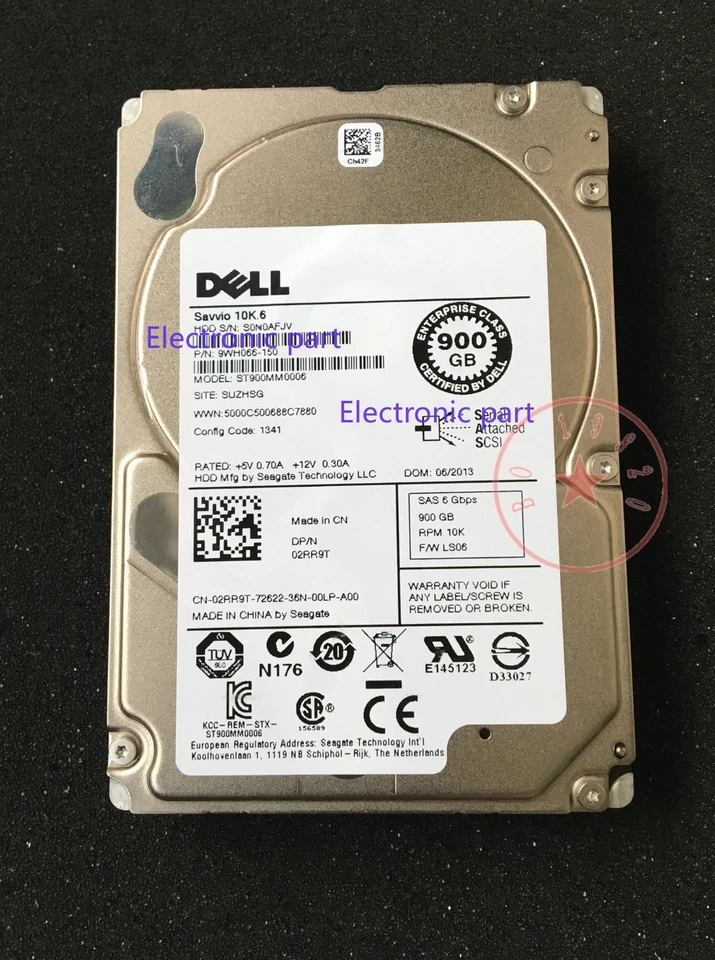 Dell ST900MM0006 900G SAS 10K 2.5-inch server hard drive 02RR9T - Image 2 of 3