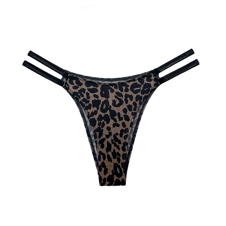 Paquete de 3 Sexy Mujer Leopardo Bragas Bikinis Lencería Calzoncillos Damas Ropa Interior Foto 3 de 4
