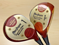 VTG MacGregor Synchrolite Eye O Matic Oil Hardened M95 Wood Driver Set of 2 RH