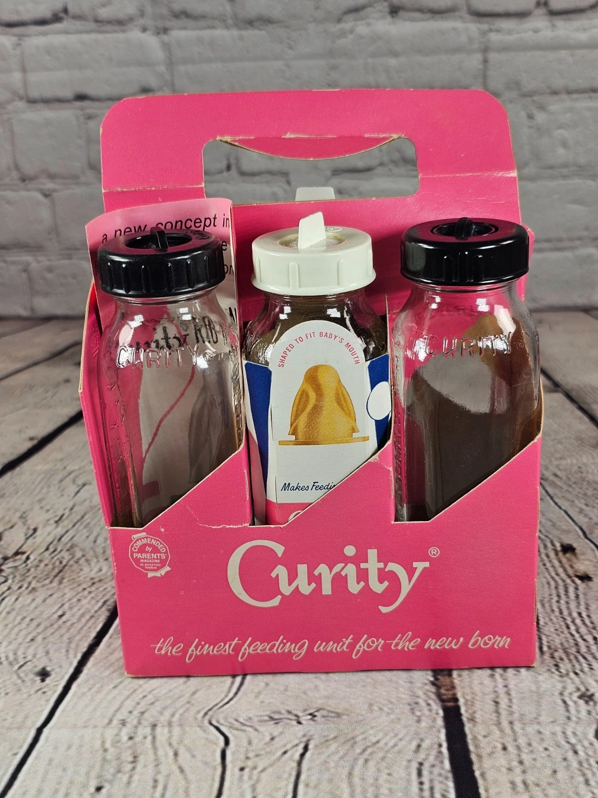 Vintage Curity Rib Nipple Nurser 6 Pack Glass Baby Bottles Carrier Kendall Co
Opens in a new window